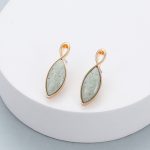 Agate gold plated earrings G1336