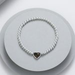 Smoky Grey Heart bracelet