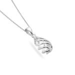 Silver spiral necklace sm65