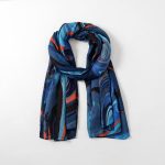 recycled plastic bottle scarf blue